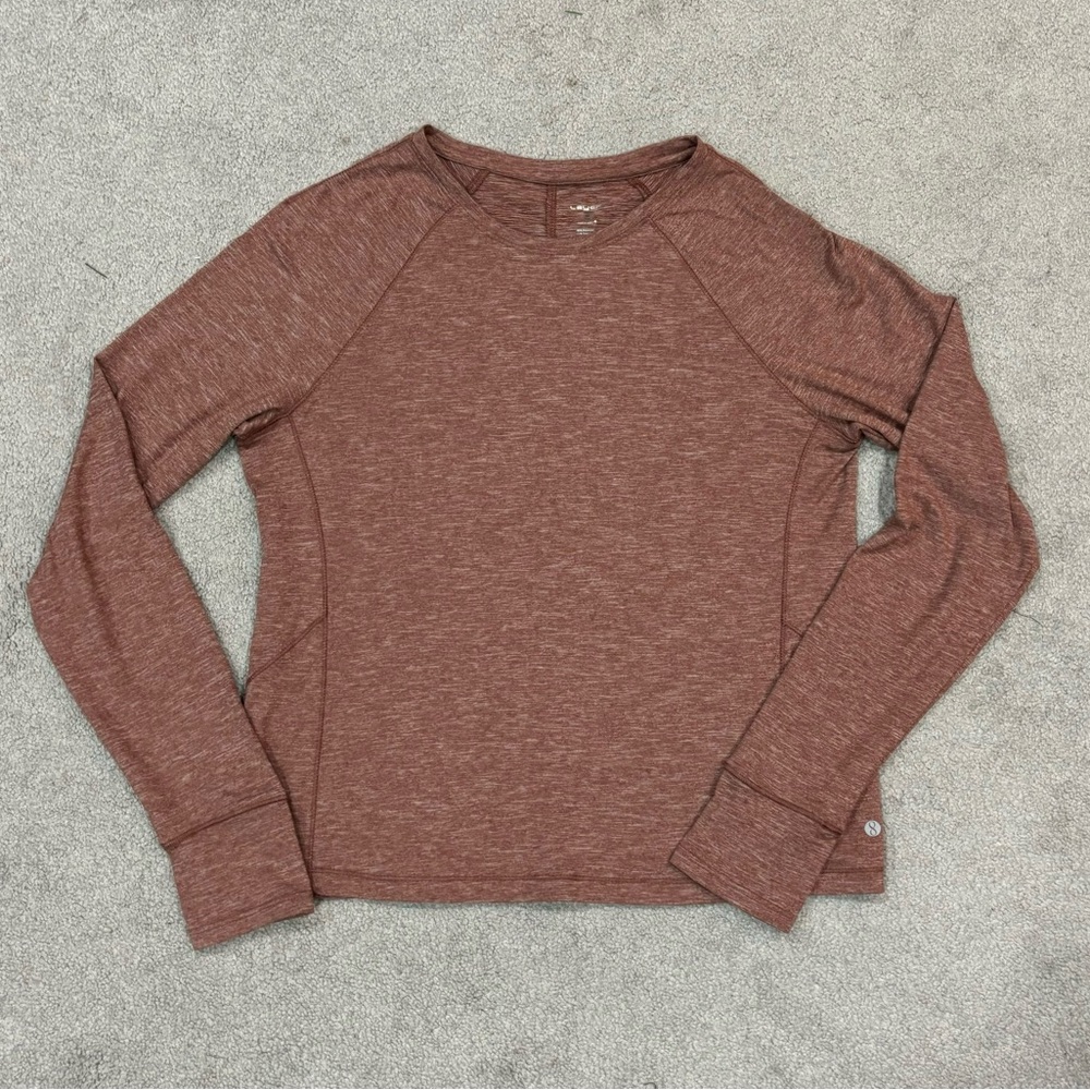 Layer8 Performance Crew Neck Long Sleeve Quick Dry Athletic Shirt w Thumbholes